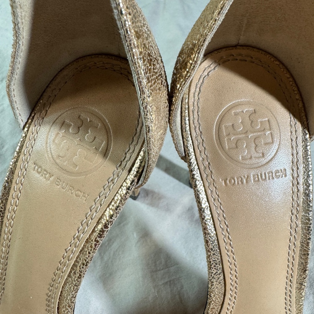 Tory Burch Metallic Gold Women's Heels